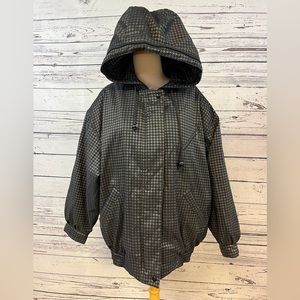 Forecaster of Boston Gray Black Checked Puffer Jacket